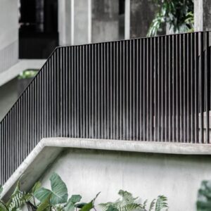 unusual steel handrail application example