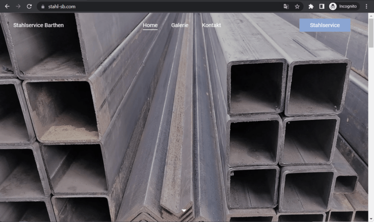 stahlservice barthen landing page