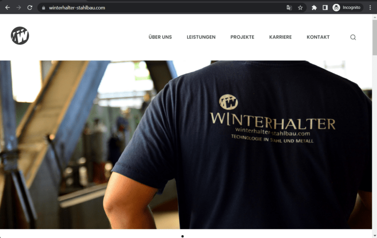 stahl- und metallbau winterhalter gmbh landing page